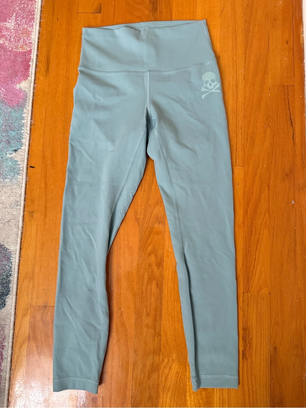 lululemon athletica High-Waist Leggings in Sage Green with Skull Accent